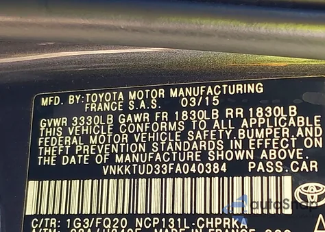 2017 Toyota Yaris L from USA, damaged, VIN VNKJTUD33HA076364